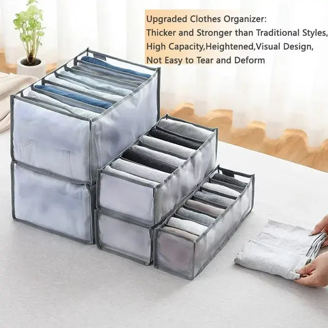 Happylost 6PCS Closet Organizers and Storage, Clothes Organizers Storage Foldable for Organizing Shirt Bras Panties Socks Trouser