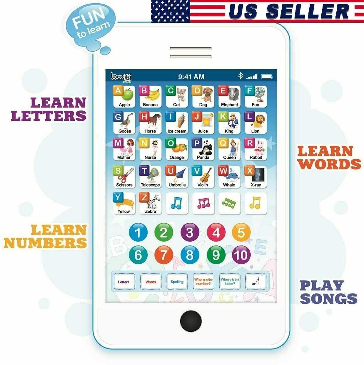 Children TABLET Computer PAD Educational Learning Game Toy Kids For Boys Girl US