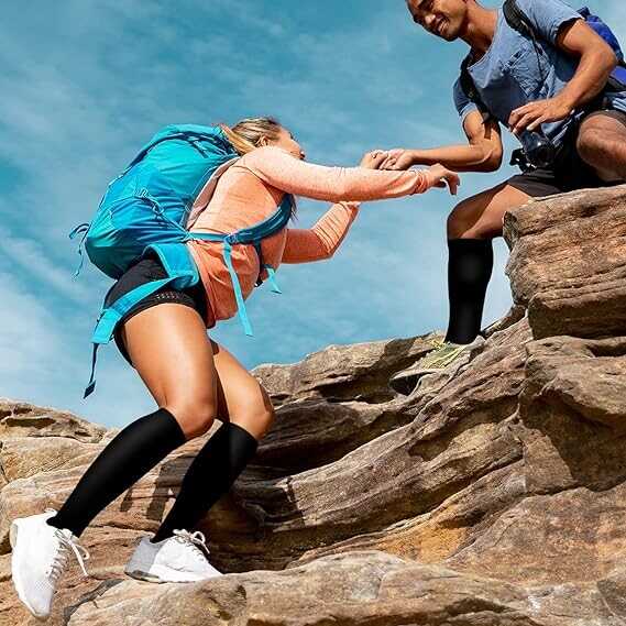 Iseasoo Copper Compression Socks For Men & Women Circulation-Best For Running Hiking Cycling 15-20 mmHg