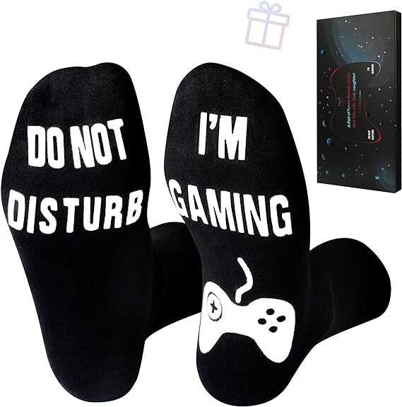 Do Not Disturb I'm Gaming Socks,Birthday Gifts for Boys, Gamer Gift for Men,Gaming Socks for Boyfriend,Teen Boy,Him,Dad