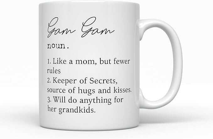 Gam Gam Definition Coffee Mug, Funny Grandparent Gifts Ideas Best Birthday Present, Christmas Cup from Grandson Daughter