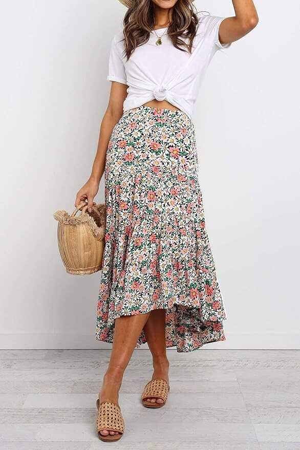 Pretty Garden Womens A Line Maxi Skirt
