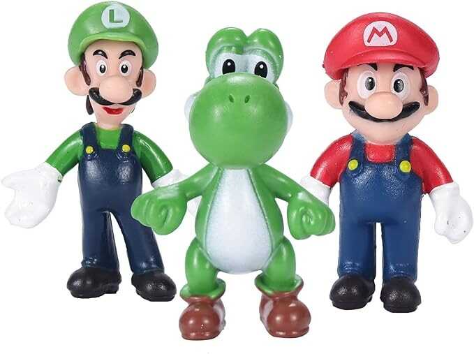 ELEFOCUS 3 PCS Mario/Mary bro Toys, Action Figure, Decorations Playsets （5 inches）