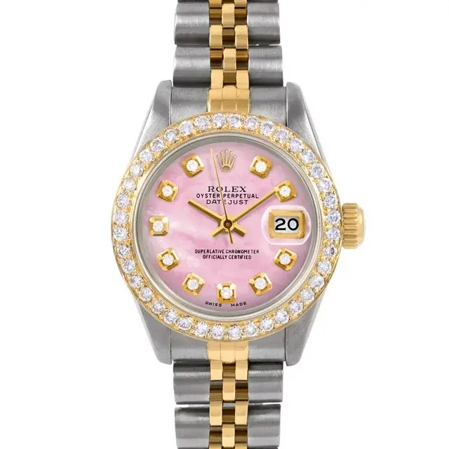 Pre-Owned Rolex 6917 Ladies 26mm Datejust Wristwatch Pink Mother of Pearl Diamond (3 Year Warranty)