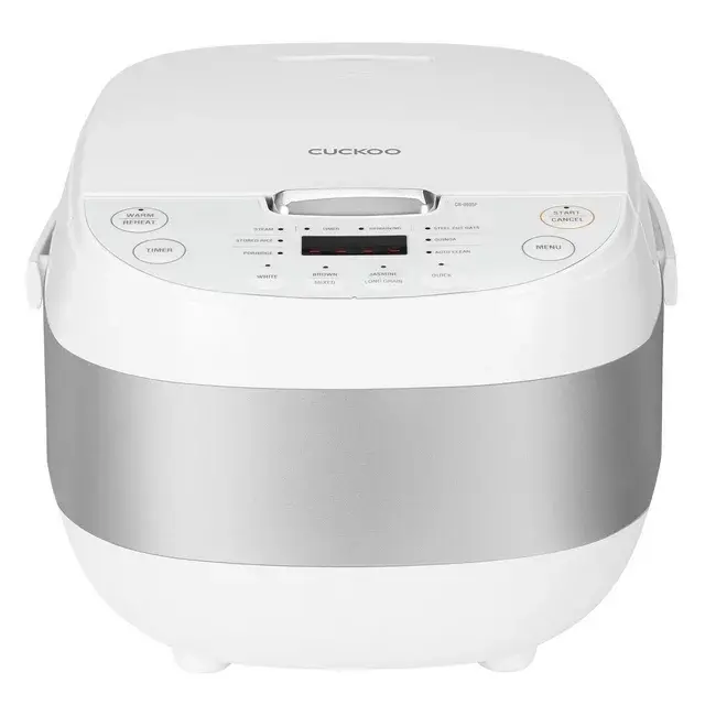 Cuckoo 6 cup (uncooked)/12 cup (cooked) Rice Cooker, 10 Menu Options: Oatmeal, Brown Rice & More, Touch-Screen, Nonstick Inner Pot, CR-0605F, White/Silver