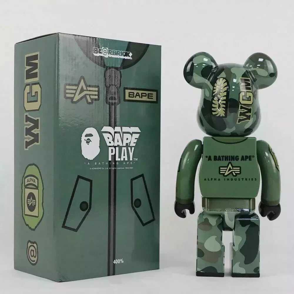 400% Bearbrick A BATHING APE Shark Series Action Figure Art Toy Collectible Gift