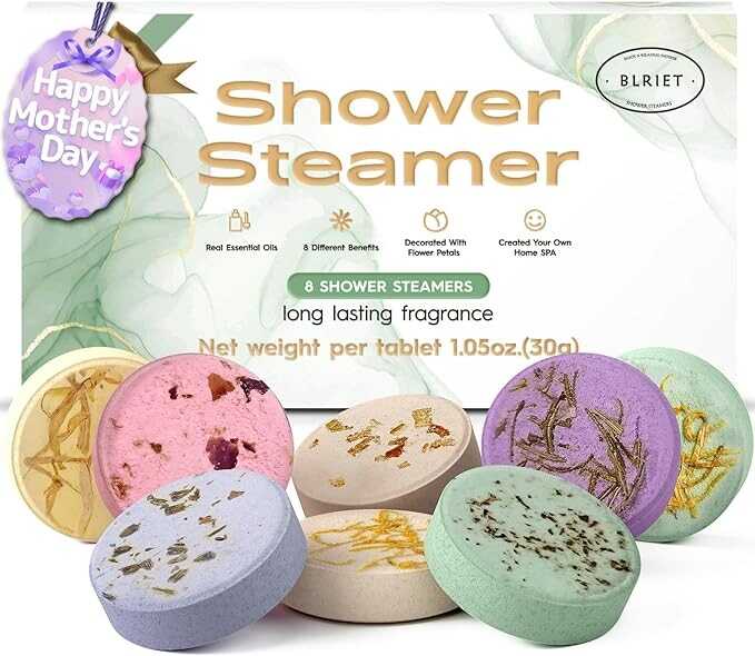 BLRIET Shower Steamers Aromatherapy Spa Gifts for Women 8 Pack, Shower Bombs Birthday Gift for Mom with Lavender Natural Essential Oils, Self Care Gifts for Women & Lover