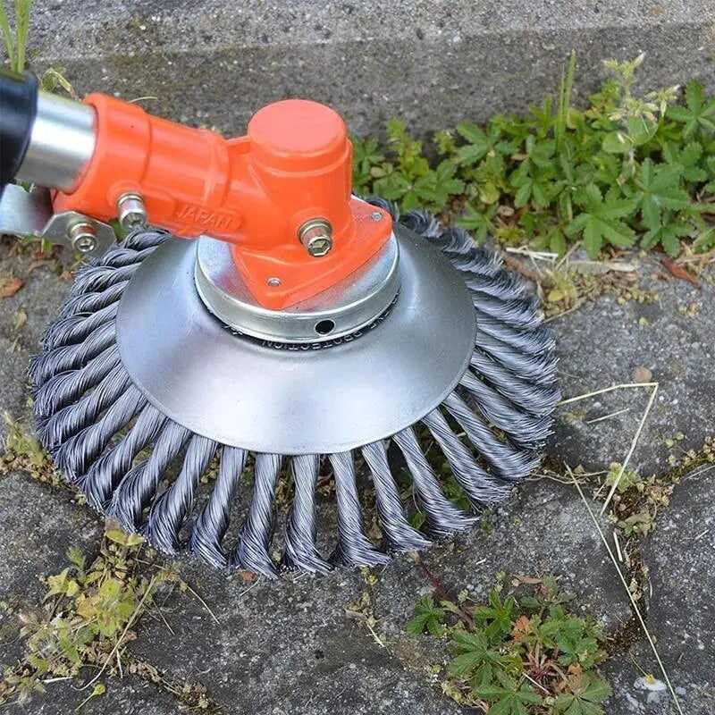 1pc Steel Wire Wheel Garden Weed Brush Lawn Mower Grass Eater Trimmer Brush Cutter Tools Garden Grass Trimmer Head Weed Brush