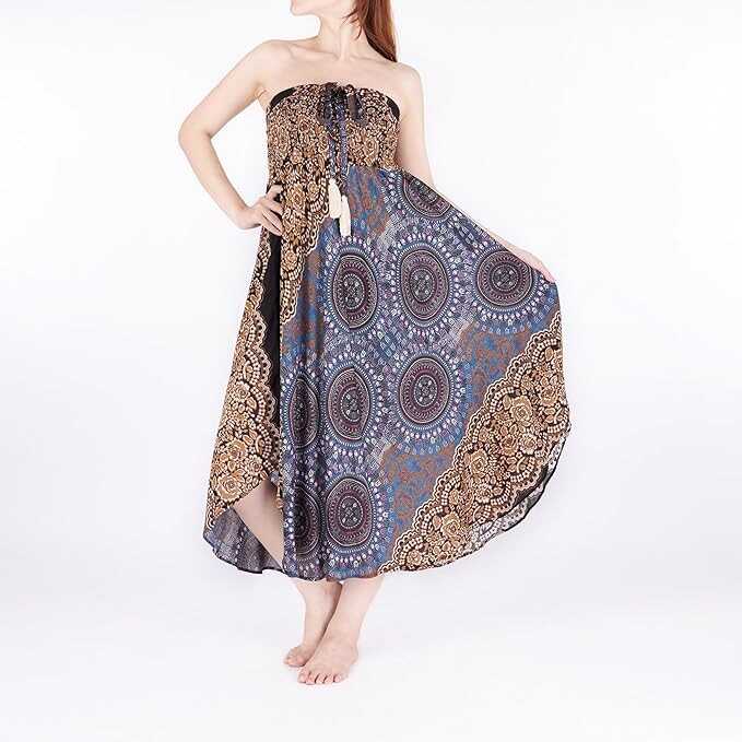 Lannaclothesdesign Women's Long Maxi Skirt Bohemian Gypsy Hippie Style Clothing Boho Skirts