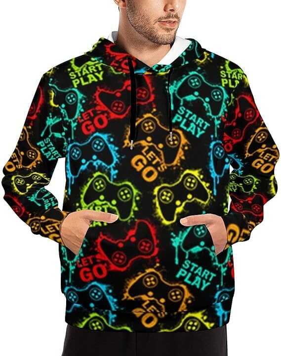 Guhothli Men Classic Hooded Sweatshirt Loose Casual Sweater Fashion Lightweight Pullover with Pocket, S-3XL