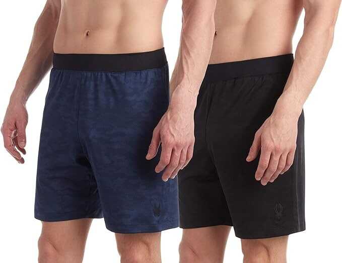 Spyder Men's Athletic Shorts - 2 Pack Lightweight Active Performance Camo Basketball Shorts (S-XL)