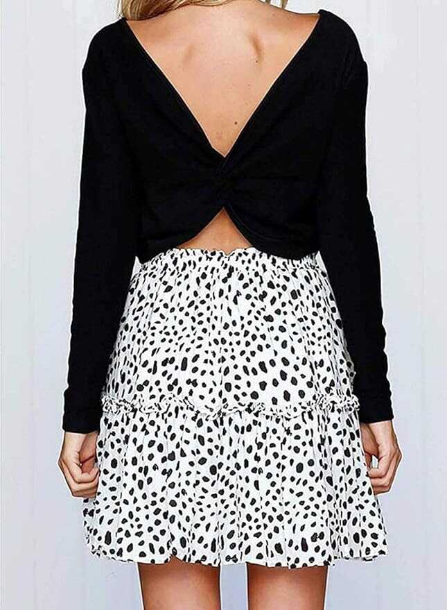 Alelly Women's Summer Cute High Waist Ruffle Skirt Floral Print Swing Beach Mini Skirt