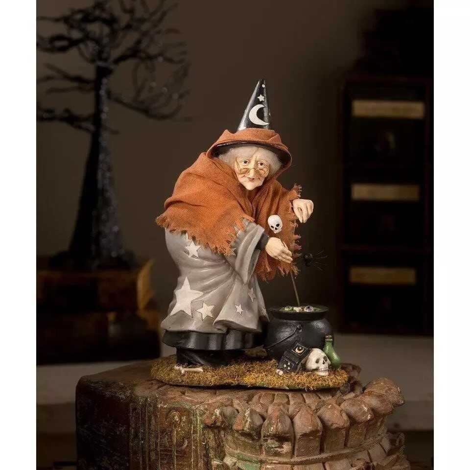 Bethany Lowe Star Luna Witch Cauldron Large Halloween Decor 12"