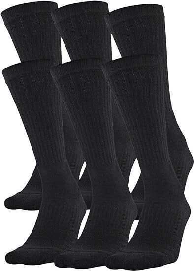 Under Armour Adult Training Cotton Crew Socks, Multipairs