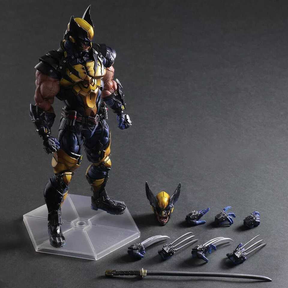 Play Arts X-Men Wolverine James Howlett Logan PVC Action Figure New In Box