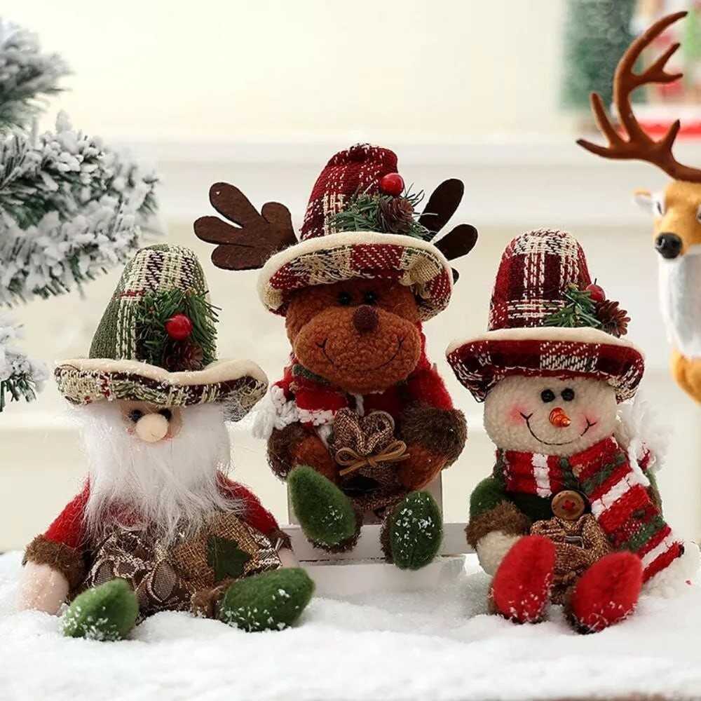 Cute Santa Claus Snowman Elk Doll Merry Christmas Decoration Home Xmas Decor