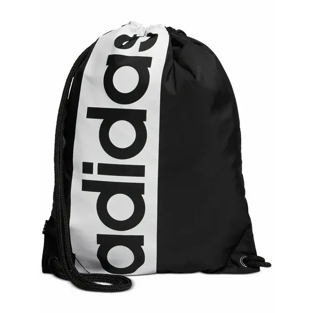 adidas Men's Bag White Court Lite Logo Sack Backpack $22 Black Medium