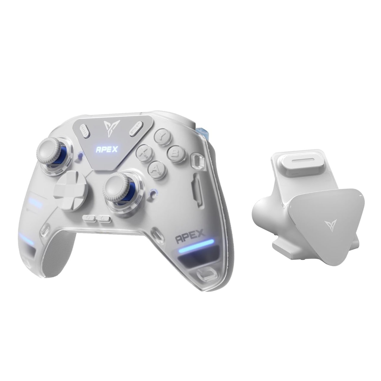 FLYDIGI Apex4 Controller with White Wireless Charger Dock