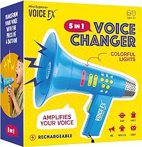 Mini Explorer Voice Changer for Kids - Voice Changing Device for Boys & Girls Ages 3-8+ Olds - Easter, Birthday Gifts for 3, 4, 5, 7, 8 Year Old Boy - Cool Outdoor Toys Gift Ideas for Kid, Toddler