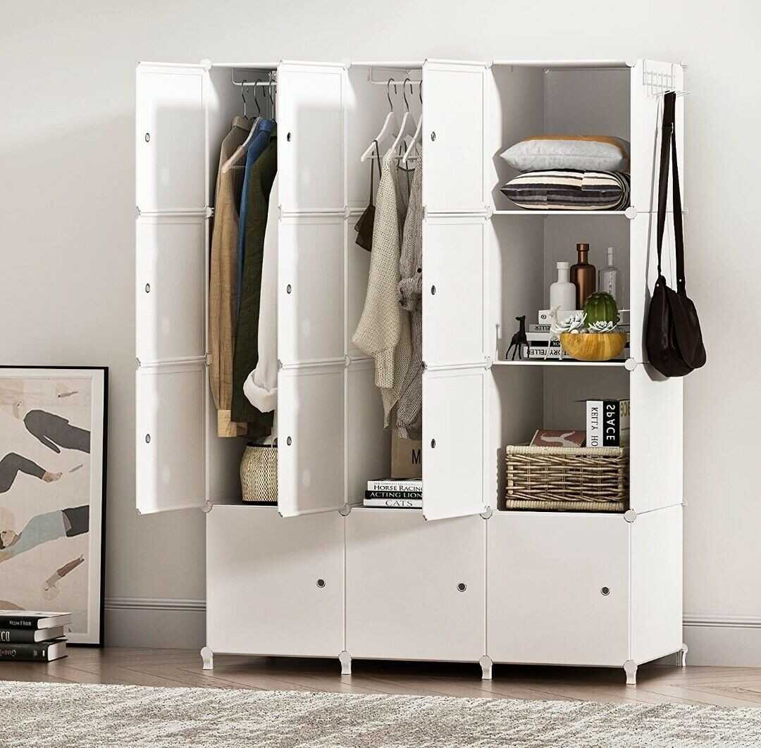 JOISCOPE Portable Closet Wardrobe，Bedroom Armoire Storage Organizer