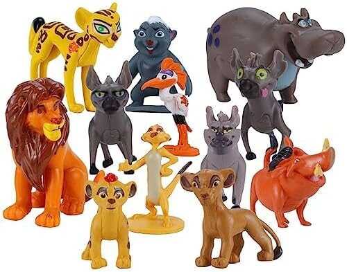Gallagher The Lion King -The Lion Guard Figurines, Tales of Mufasa & Simba The Lion King Toys,2 inches Mini Figurines Toy Set （ Pack of 12）