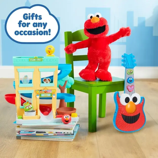 Sesame Street Elmo Slide Singing and Dancing 14-inch Plush, Kids Toys for Ages 2 up
