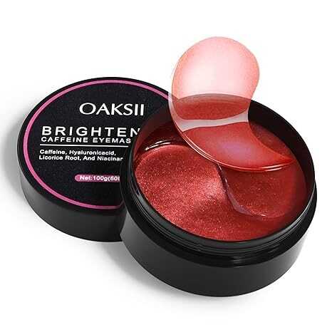 OAKSII Caffeine Under Eye Patches, 60 Pcs Brightening Eye Masks for Dark Circles and Puffiness with Hyaluronic Acid, Gel Pads Reduces Wrinkles Revitalises and Refreshes for Puffy Eyes