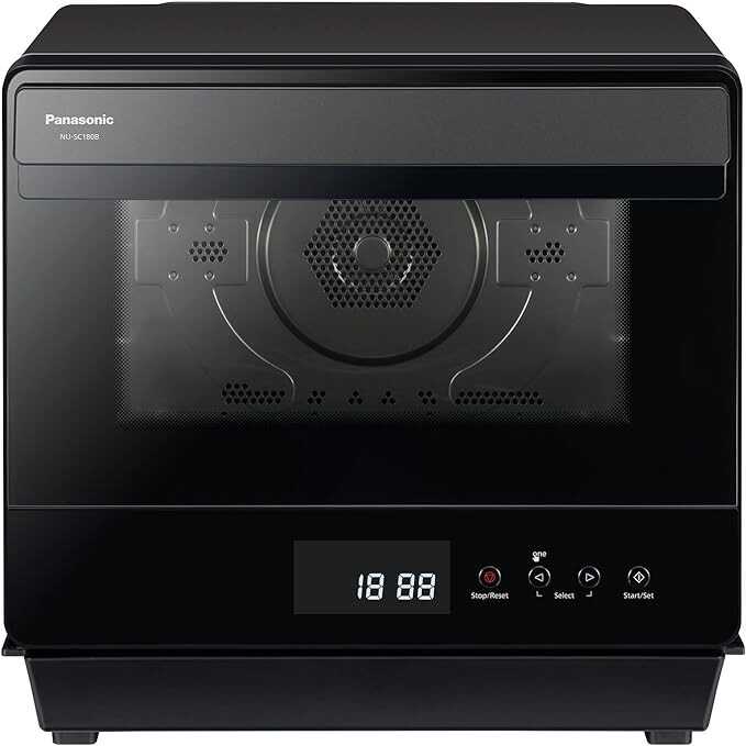 Panasonic HomeChef 7-in-1 Compact Oven with Convection Bake, Airfryer, Steam, Slow Cook, Ferment, 1200 watts, 7 cu ft with Easy Clean Interior - NU-SC180B (Black)