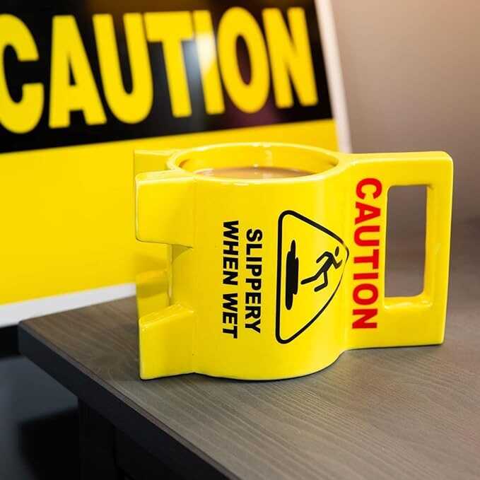 Big Mouth Inc Caution Sign Mug