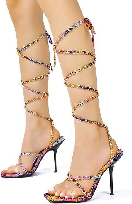 Cape Robbin Hani Sexy Woven High Heels for Women, Heels Strappy Sexy Open Toe Heels, strappy heels, Women Sandals