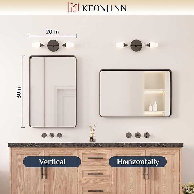 Keonjinn Black Metal Framed Bathroom Mirrors for Wall, 20 x 30 Inch Rounded Rectangle Bathroom Vanity Mirror, Matte Black Farmhouse Mirror with Seamless Frame, HD Tempered Glass(Horizontal/Vertical)