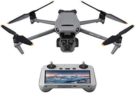 DJI Mavic 3 Pro with DJI RC (screen remote controller), Flagship Triple-Camera Drone with 4/3 CMOS Hasselblad Camera, 43-Min Flight Time, and 15km HD Video Transmission, For pro aerial photography