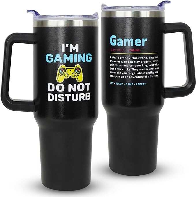 Gamer Gifts, Gaming Gifts For Men Gamers- Gifts For Gamers Teen Boys, Gamer Birthday Gifts, Cool Gifts For Gamers, Gamers Gift Ideas- 40 Oz Tumbler With Handle And Straw Gaming Mugs Gamer Cup