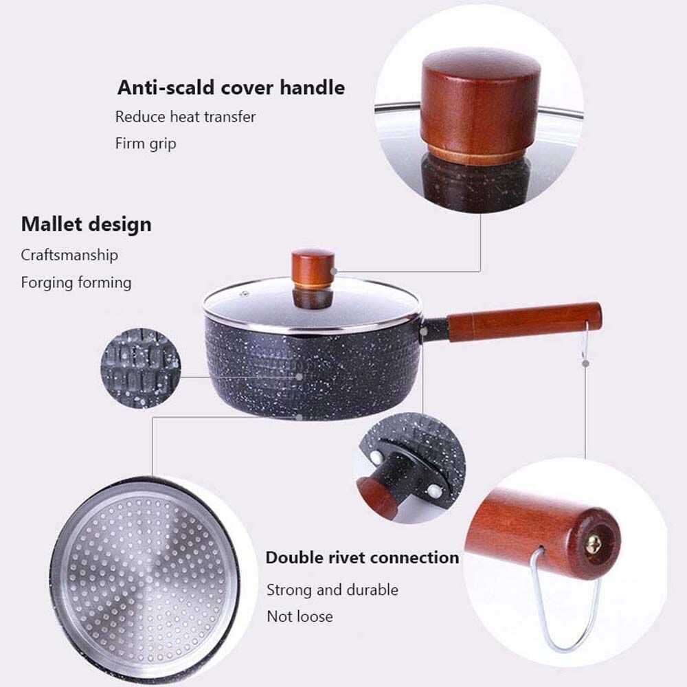 Induction Cooker Gas Hob Kitchen Soup Pot Cookware Cooking Pot Snow Pan Cooker