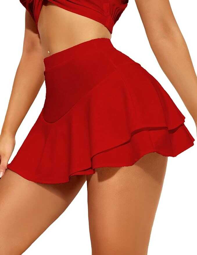 Ekouaer Women's Active Performance Skort Lightweight Skirt for Running Tennis Golf Workout Sports