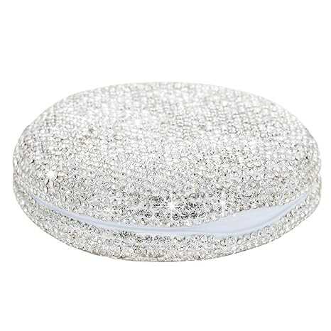 Veseek Retainer Case Cute Mouse Guard Case Slim Aligner Case Compatible with Invisalign Bling Night Guard Case Orthodontic Retainer Box Magnetic Denture Holder (Silver)