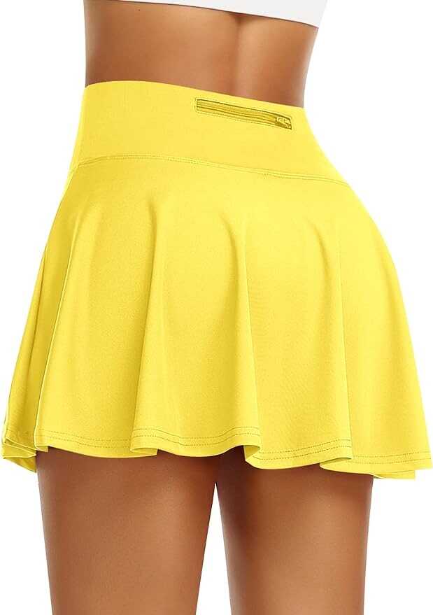 Pleated Tennis Skirt for Women with Shorts Athletic Golf Skorts with Pockets High Waisted Workout Running Skirts