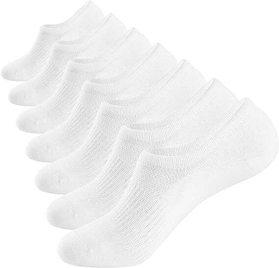 WANDER No Show Socks Mens 7/8 Pair Cotton Thin Non Slip Low Cut Men Invisible Sock 6-8/9-11/12-14
