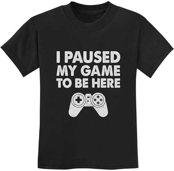 Gamer Shirt Gaming Apparel Gifts for Boys I Paused My Game Youth Kids Shirts