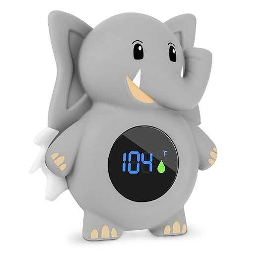 Baby Thermometer,with LED Display and Temperature Warning,Kids' Bathroom Safety Products,Bath Thermometer for Infants, Newborn,BPA-Free Bath Tub Thermometer (Elephants)