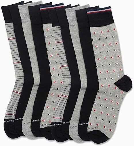 Tommy Hilfiger Men's Dress Socks - Classic Comfort Crew Sock (10 Pack)