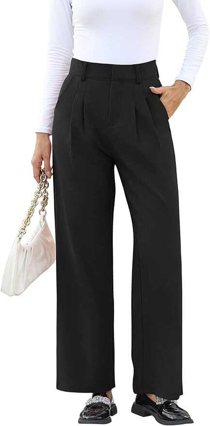 NIMIN High Waisted Work Pants for Women Business Casual Office Dress Pants Trousers with Pockets 2024 Summer Outfits