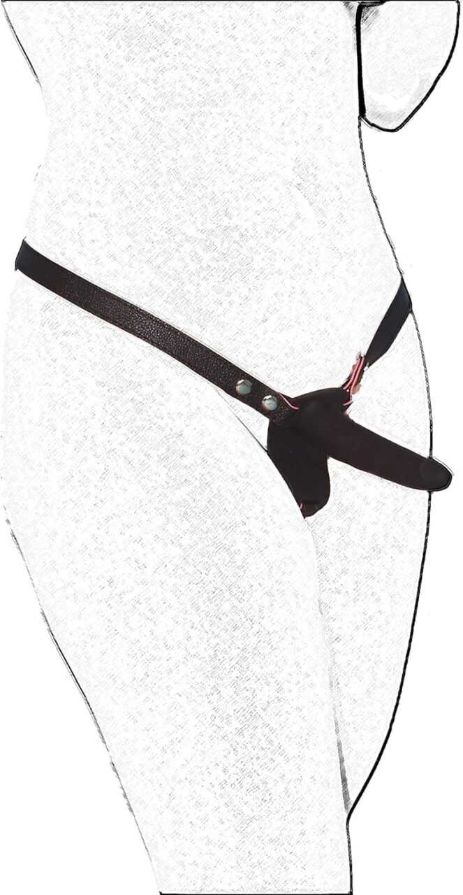 Honeylust - Double The Fun SM Double Dildo Strap-On Thong with Silicone Penis Plug for Beginners, Sex Strap-On Dildo Sex Toy for Pegging Couples - Bondage Fetish