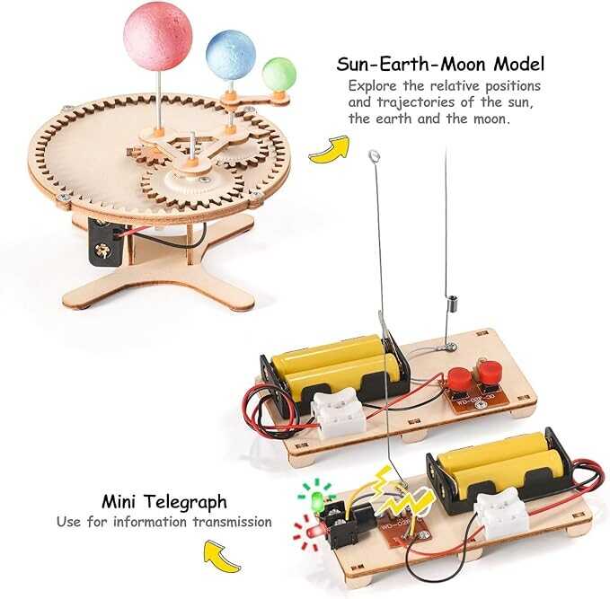 Roll over image to zoom in STEM Science Kits, 5 Set Building Kits for Kids Ages 8-12, 3D Wooden Puzzles, Wood Crafts for Boys 6-8, Science Experiment Projects, Woodworking Model Kit, STEM Toys for 6 7