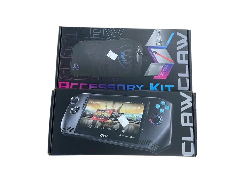 MSI Claw A1m-053AU Handheld Gaming Console W/ Accessories Kit, Charger and Box