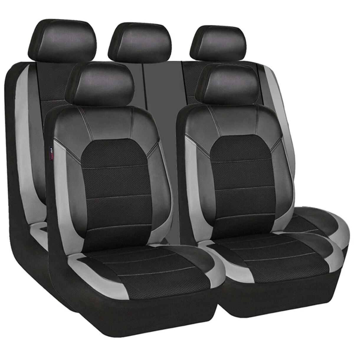 PU Leather Front Rear Seat Covers Full Set 5-Seats Car Chair Cushion Protector