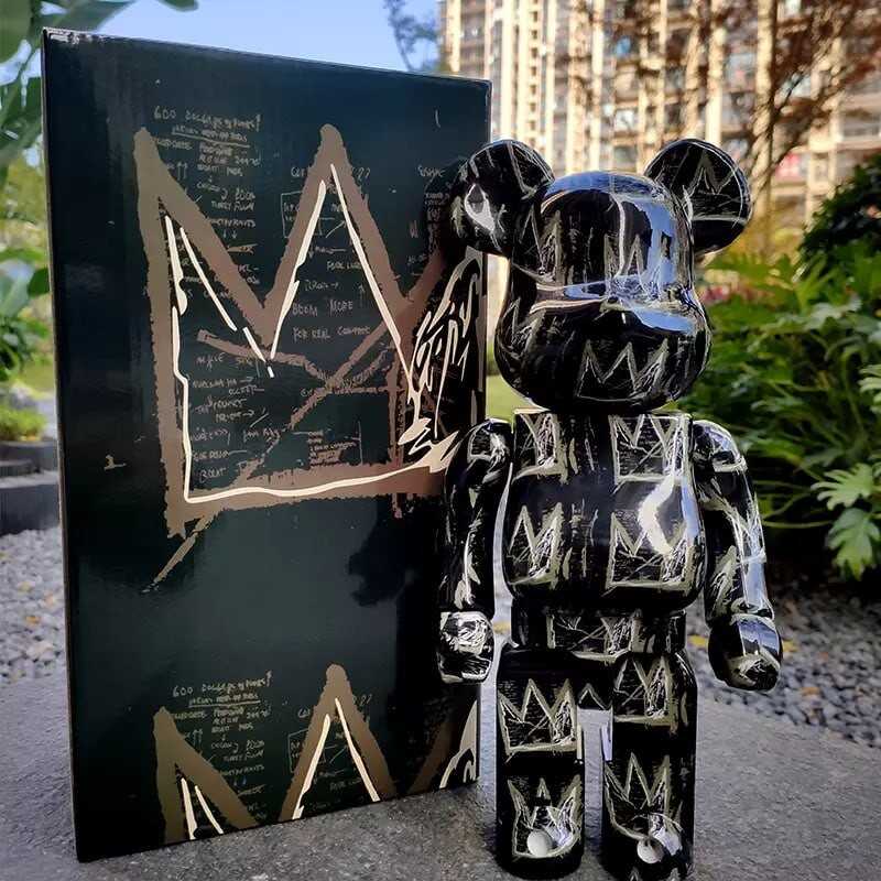 Bearbrick 400% Basquiat 8th Generation Crown 11-inch Height Brick Bear Figure