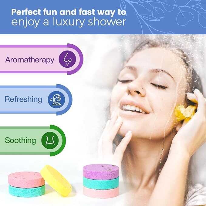 Bumodel Shower Steamers Aromatherapy 6Pack Organic Shower Bath Bombs for Women Mom and Men Shower Tablets with Natural Essential Oils for Home SPA Self Care Relaxation Gifts for Birthday,Purple Box 2
