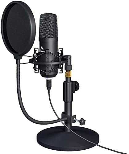 MAONO USB Microphone Kit 192KHZ/24BIT AU-A04T PC Condenser Podcast Streaming Cardioid Mic Plug & Play for Computer, YouTube, Gaming Recording
