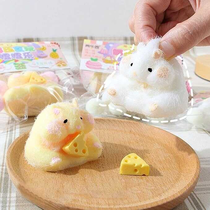 2PC Taba Cat Squishy Squeeze Toys, Squishy Fidget Toys, Taba Squishy, Taba Cat Hamster Squishy, Pinch Family Squishy, Fidget Toys Squishy Suitable Adults Kids